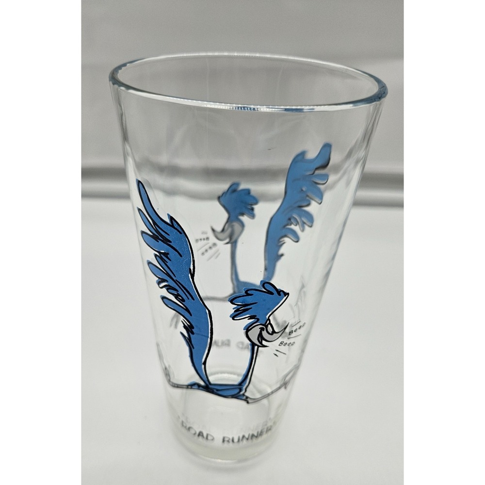 Vintage Pepsi Road Runner Collector Series Glass 1973 Warner Bros Beep Beep‎